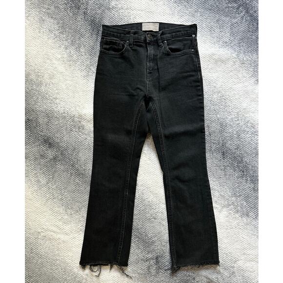 Everlane Raw Hem Straight Hi Rise Charcoal Wash Women Jeans Size 25 | 2 Regular - Picture 1 of 11